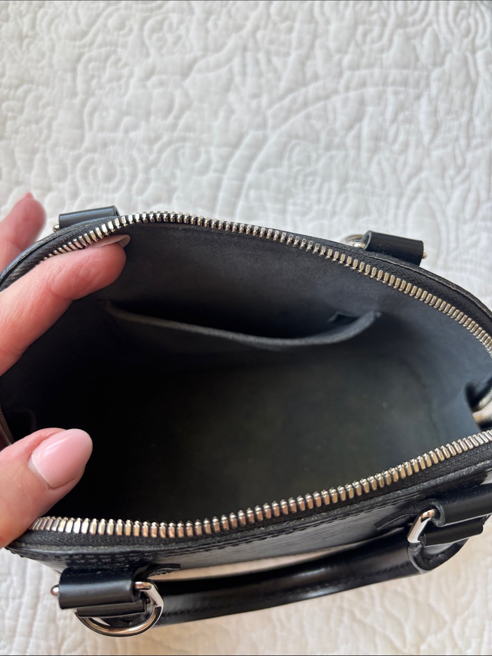 Louis Vuitton Black Epi Alma BB with Strap and Dust Bag - Picture 9 of 14